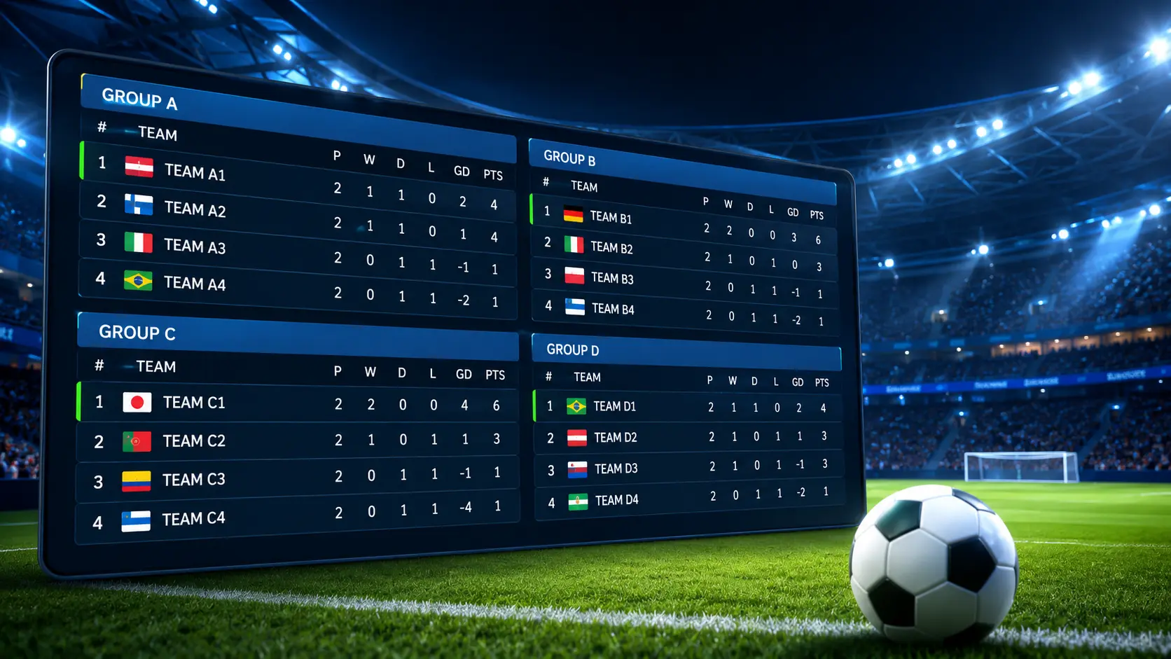 FIFA World Cup 2026 Standings and Group Tables